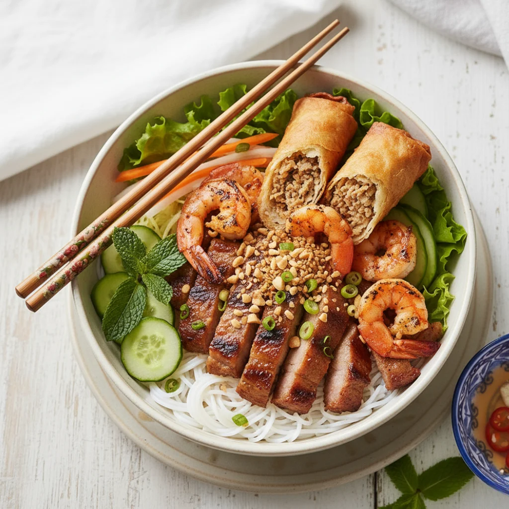Bún Tôm Thịt Nướng Chả Giò